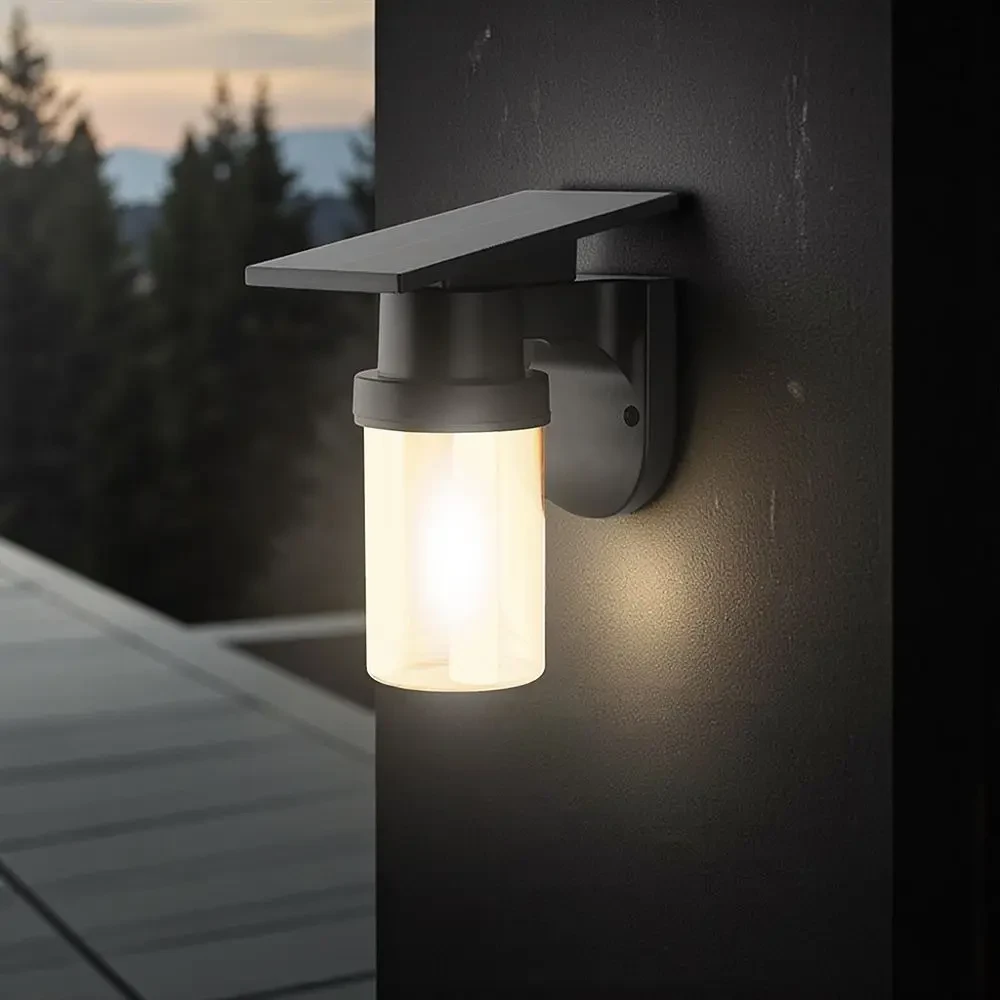 applique solare led vtac vt-11149cct 0,9w cct nera ip54 con telecomando - dettaglio 3