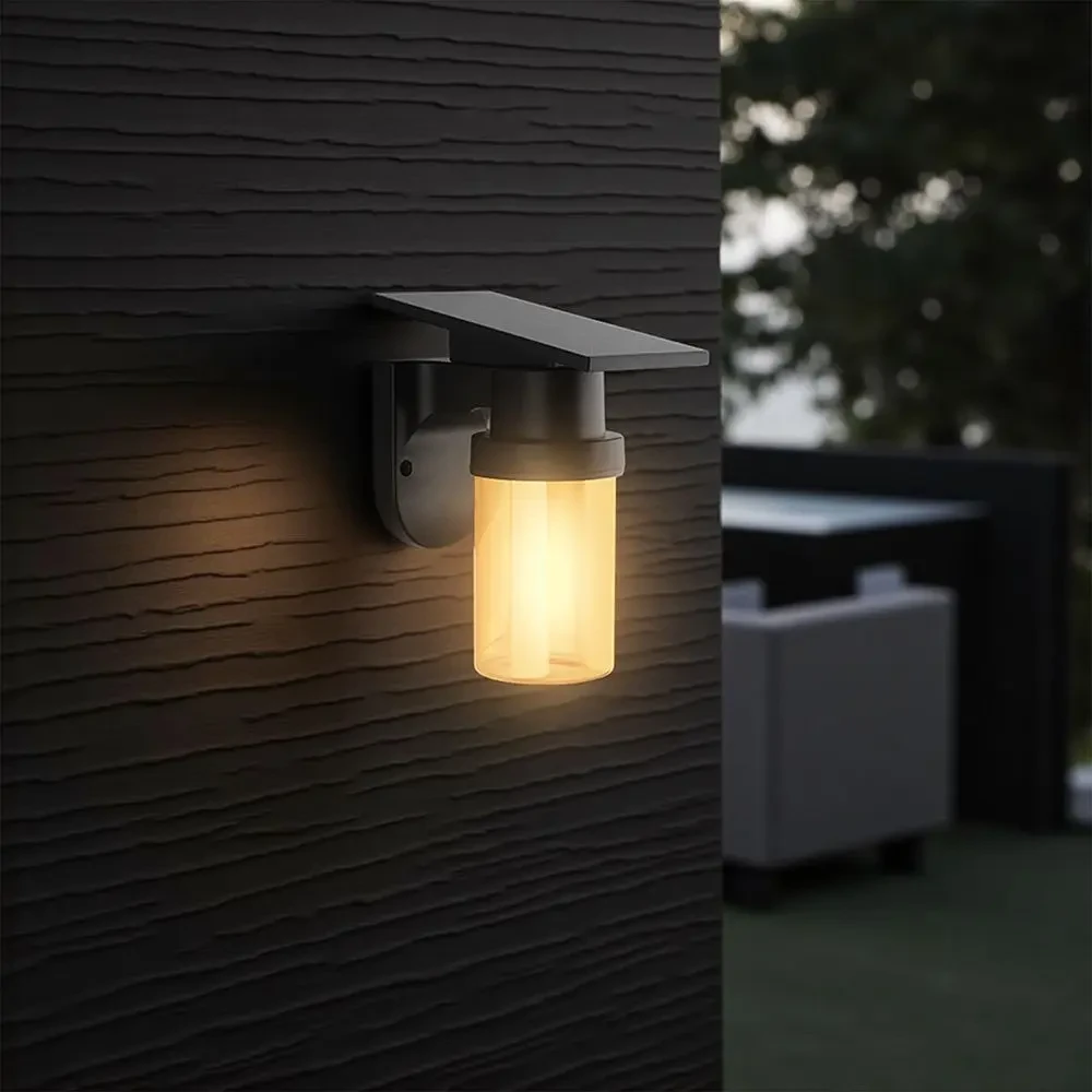 applique solare led vtac vt-11149cct 0,9w cct nera ip54 con telecomando