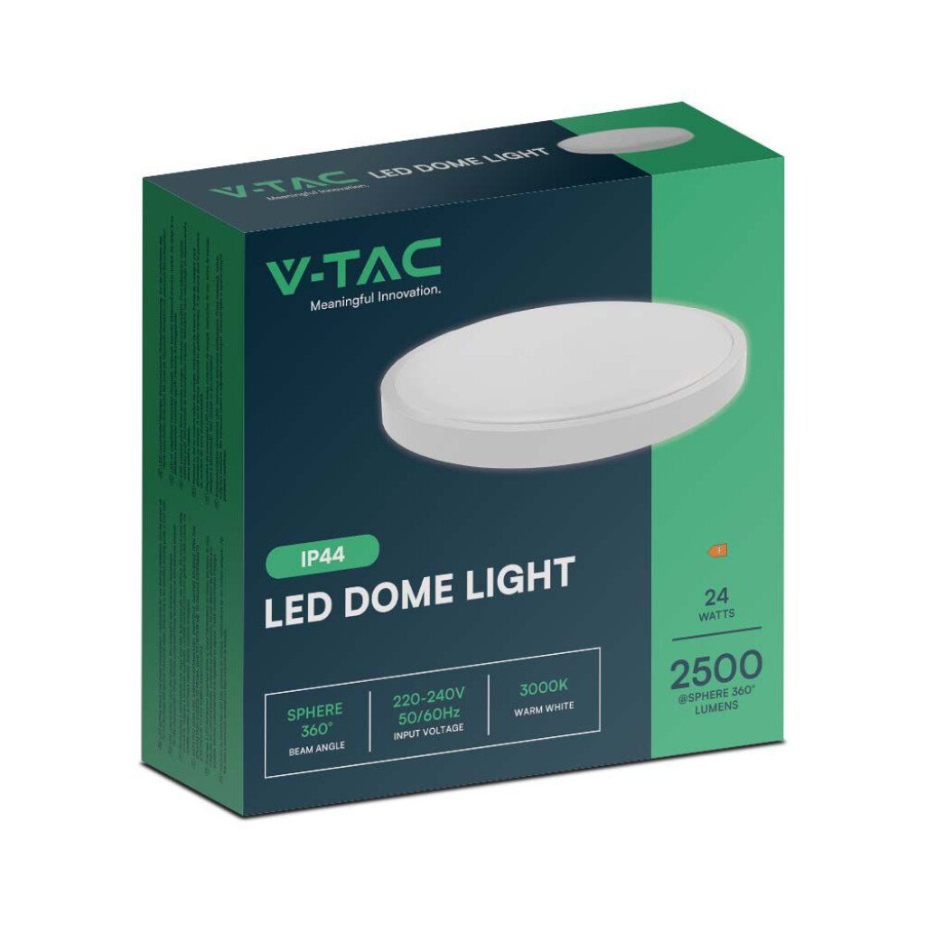 plafoniera led rotonda v-tac vt-8624 24w 4000k ip44 - dettaglio 2