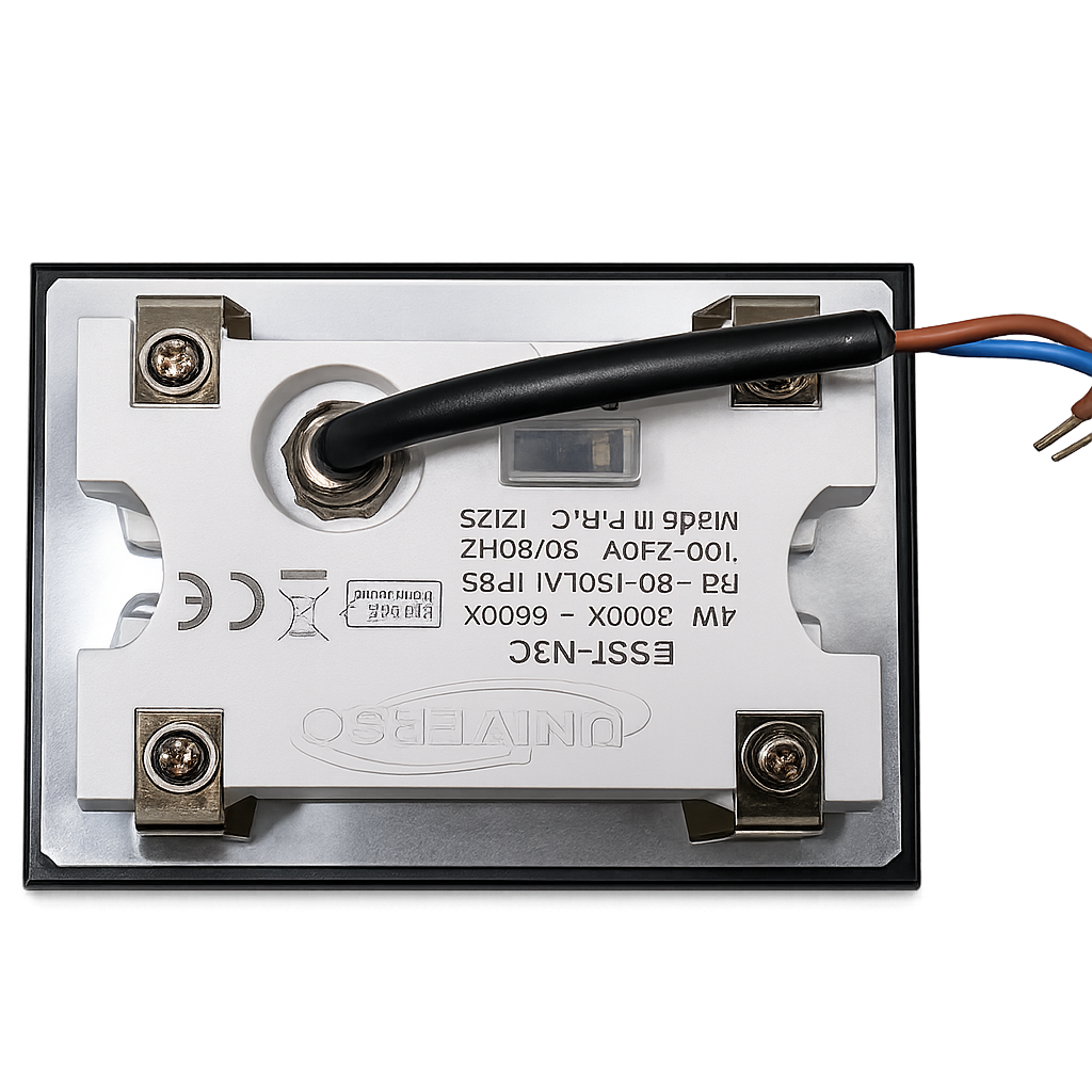 segnapasso led da incasso universo 3 color es37-n3c 4w cct ip65 nero - dettaglio 3
