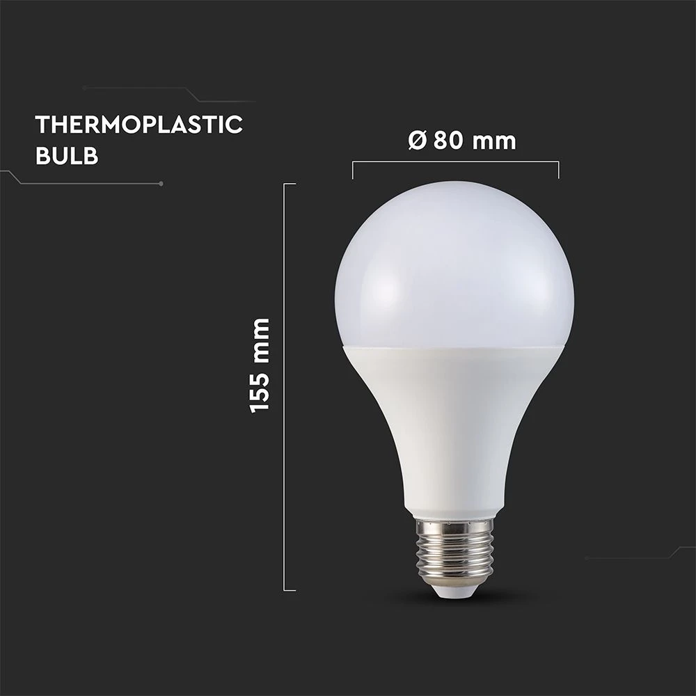 lampadina led e27 v-tac vt-22022 20w a80 3000k 2452 lm - dettaglio 2