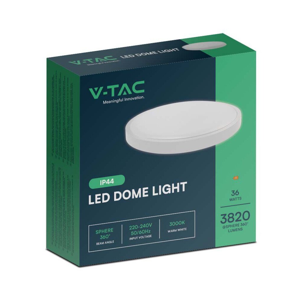 plafoniera led rotonda v-tac vt-8630 36w 3000k ip44 - dettaglio 3