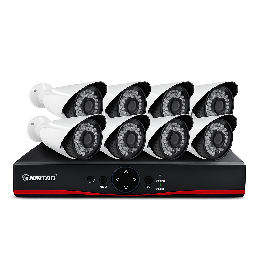 kit videosorveglianza ahd jorthan 6146ahd-p8 con dvr e 8 telecamere ir