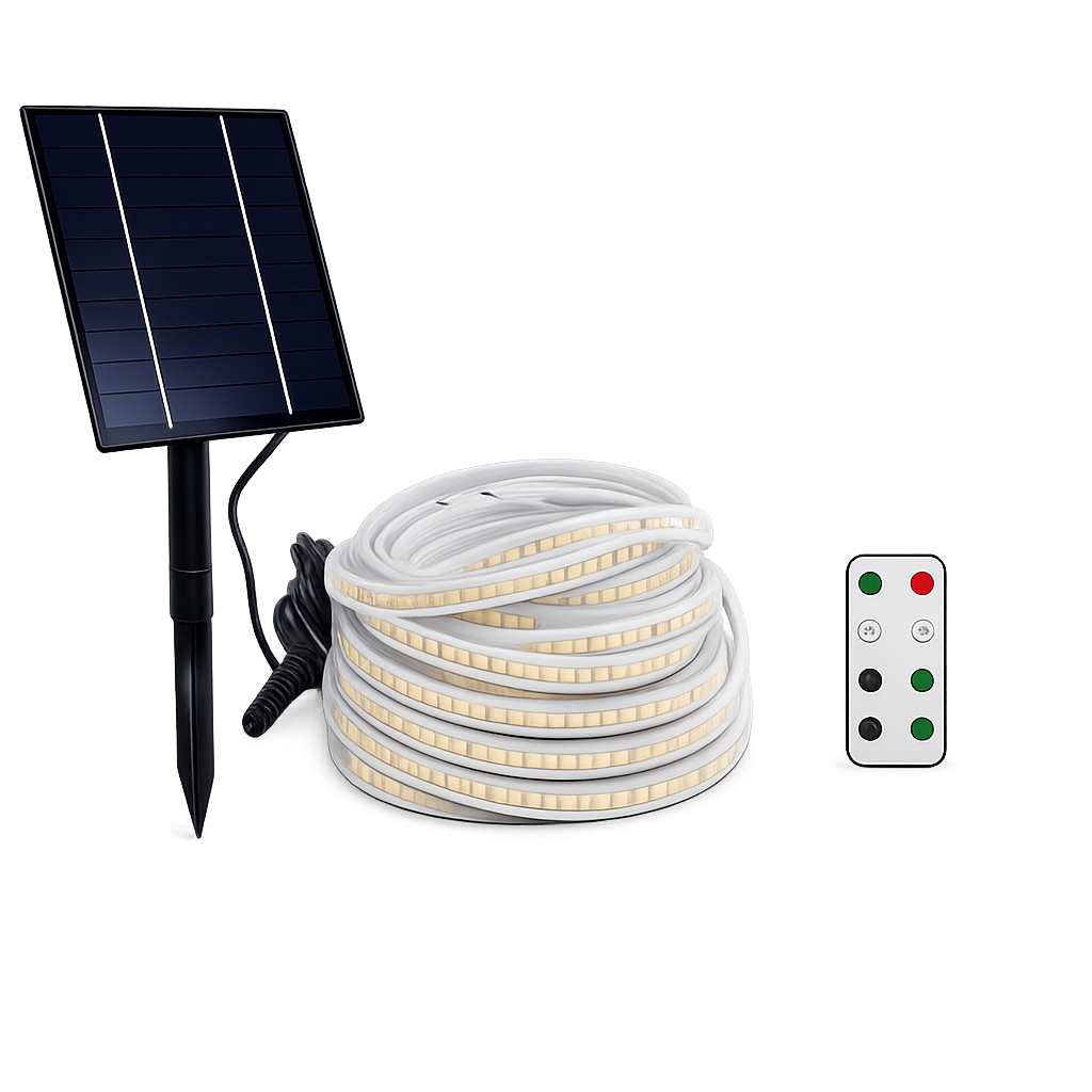striscia led solare grifi rgb 10 metri con telecomando