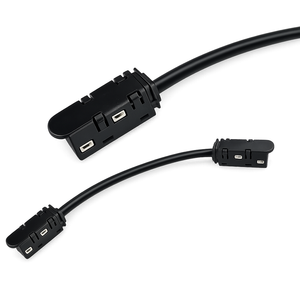 connettore con cavo universo mg-l per binario magnetico 48v nero