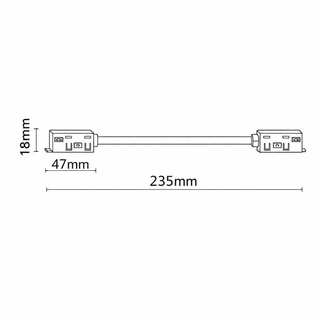 connettore con cavo universo mg-l per binario magnetico 48v nero - dettaglio 2