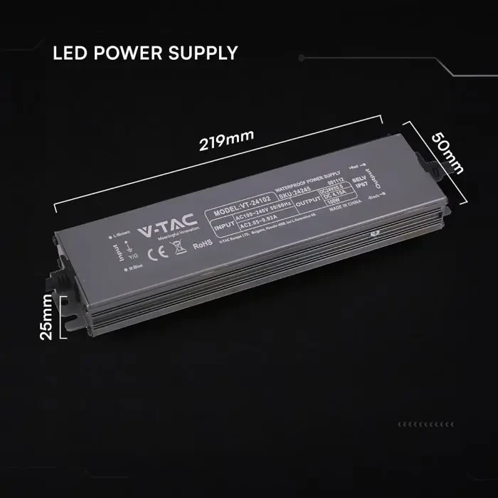 alimentatore led v-tac vt-24102 100w 24v 4,15a ip67 - dettaglio 2