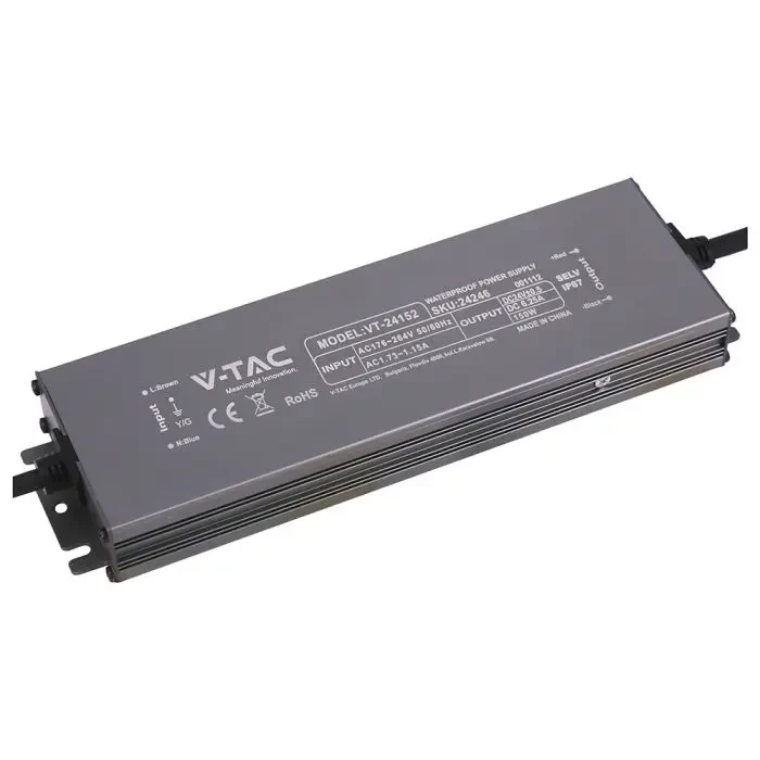 alimentatore led v-tac vt-24152 150w 24v ip67