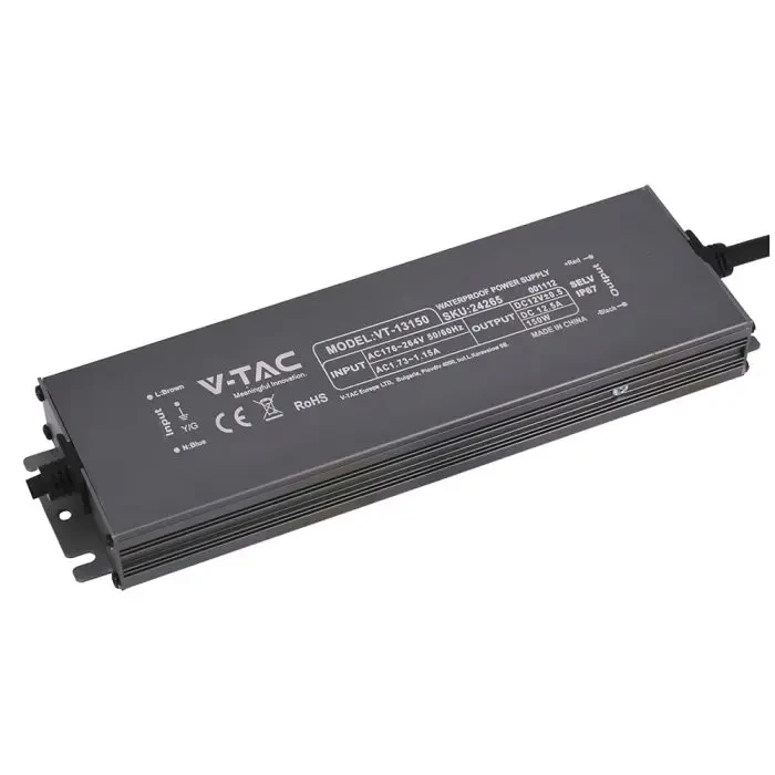 alimentatore led v-tac vt-13150 150w 12v ip67