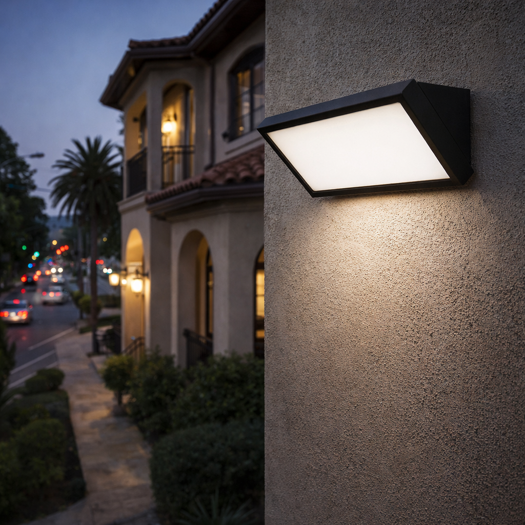 applique led da parete vivalamp 3 colori 24w ip65 cct nera