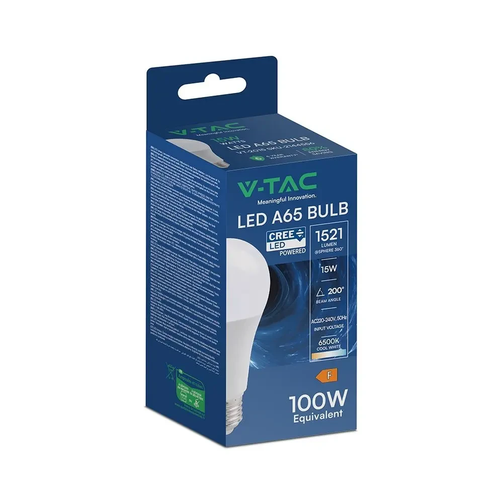 lampadina led v-tac vt-2015 e27 15w 6500k cree 1521 lm - dettaglio 2