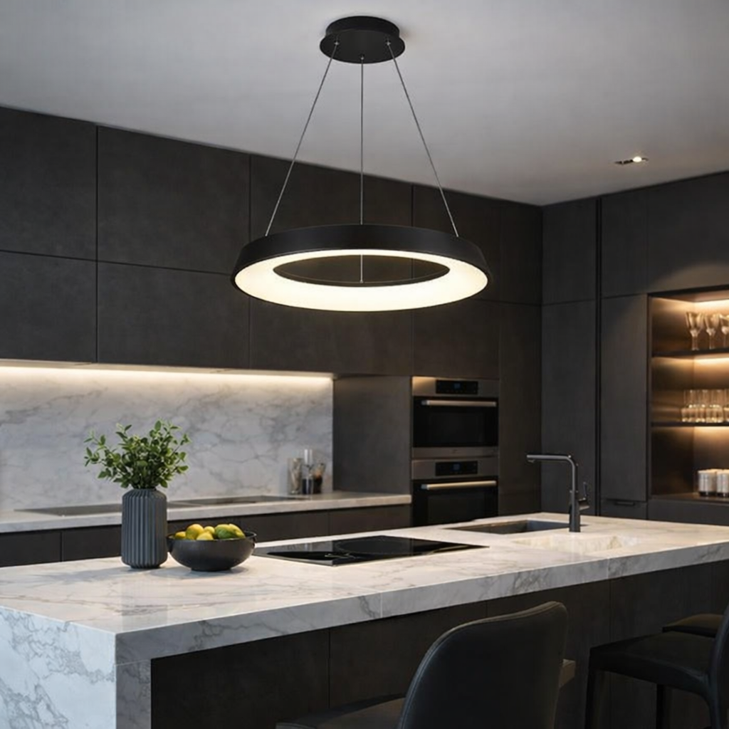 lampadario led a sospensione universo 3 color a71-n3c 43w cct nero