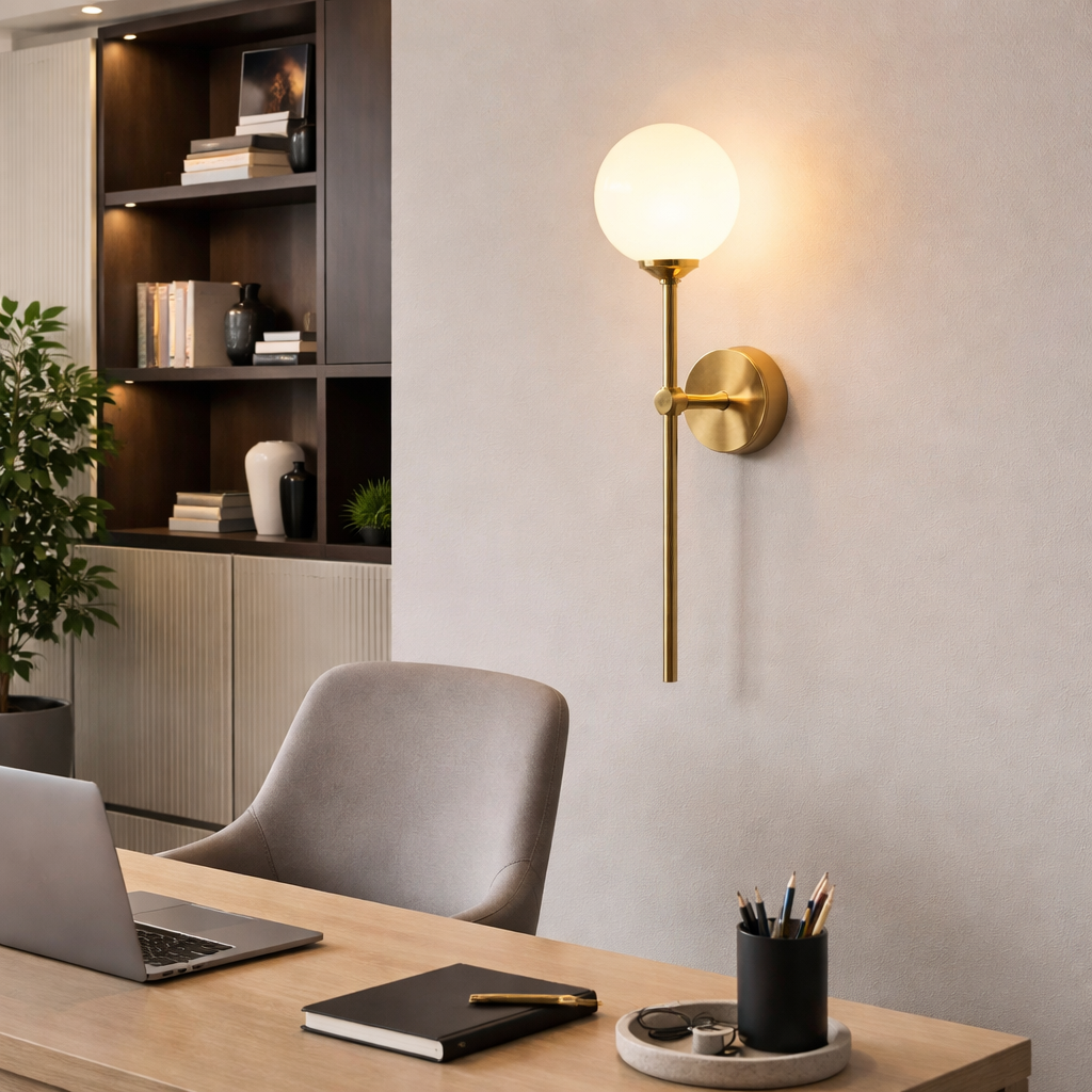 applique da interno universo aq43 g9 oro con diffusore sferico