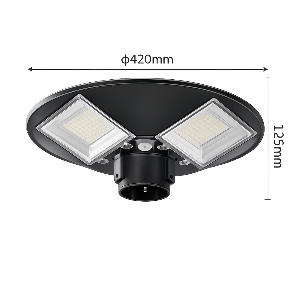 lampione solare led universo lt112-120-7000k con sensore di movimento 1000 lm - dettaglio 2