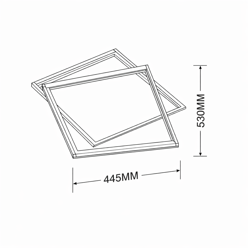 plafoniera led universo 3 color c57-3c 39w cct dimmerabile quadrata - dettaglio 2