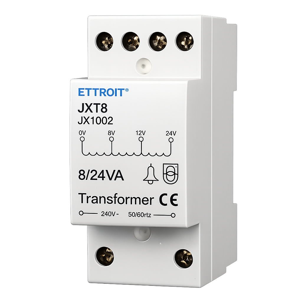 trasformatore citofonico ettroit jxt8 jx1002 8/12/24 v per guida din