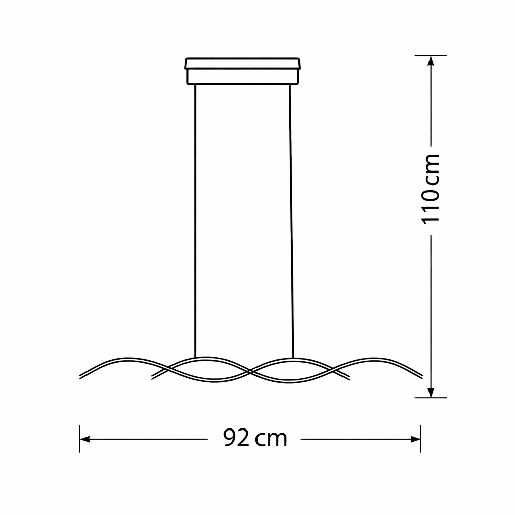 lampadario led a sospensione universo a43 cct ondulato argento 25w - dettaglio 2