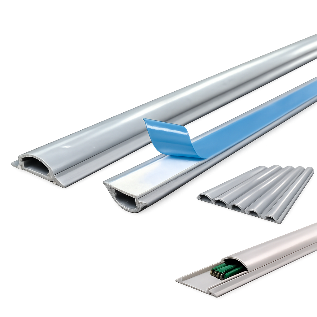 canalina passacavi adesiva grifi ca-31407 in pvc grigio 100x25 mm