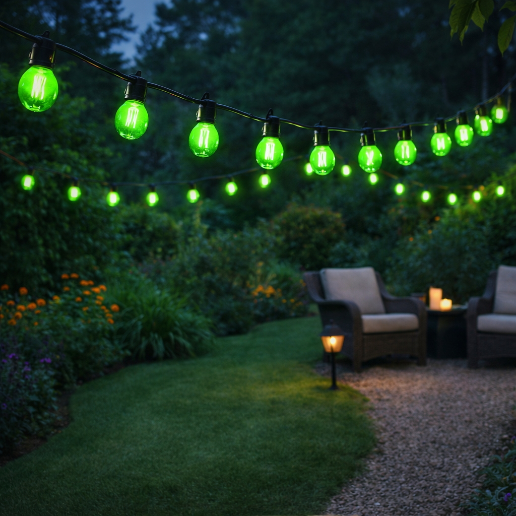 5 pz lampadina led globo g45 universo g45a-tv e27 4w luce verde