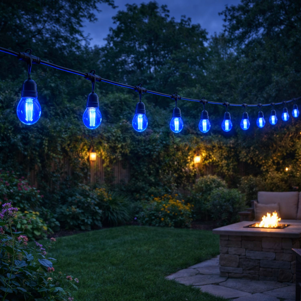 lampadina led universo g45a-tb e27 4w luce blu a filamento