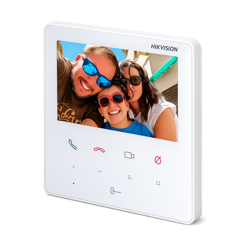 monitor videocitofono hikvision ds-kh6110-we1 white wifi ip 4,3 pollici
