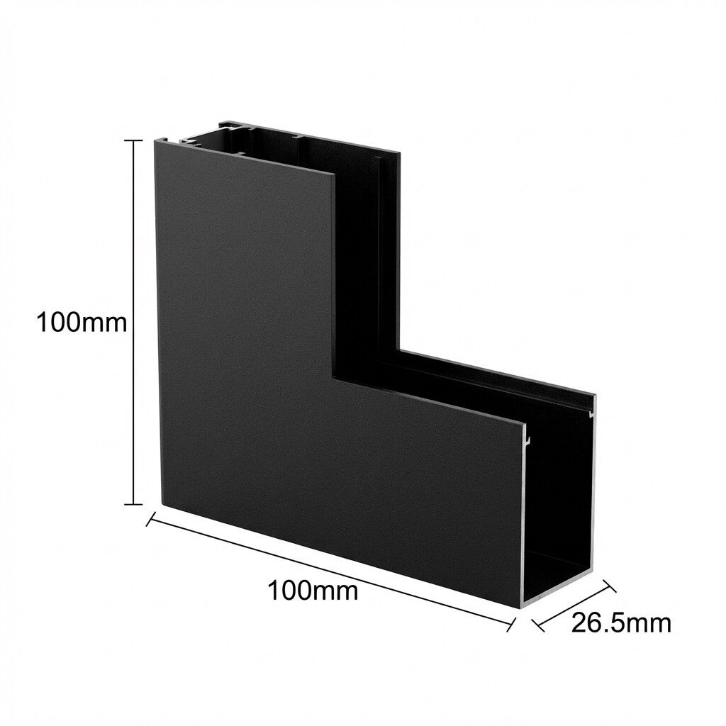 connettore angolare a l universo gf-3-a per binario magnetico 48v nero - dettaglio 2