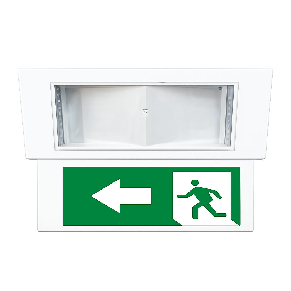 lampada di emergenza led da incasso grifi yj-wc02 4w con freccia