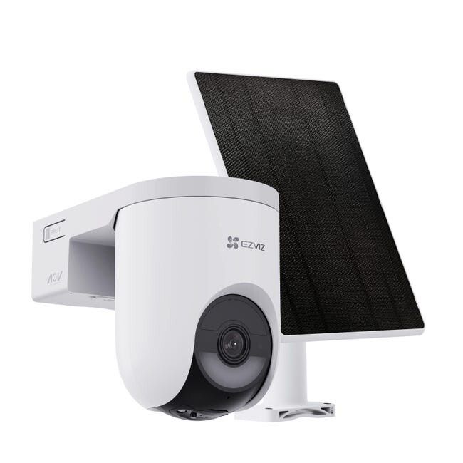 telecamera wifi e 4g ezviz hb8 lite cs-hb8c-sp 2k+ con pannello solare 5 w