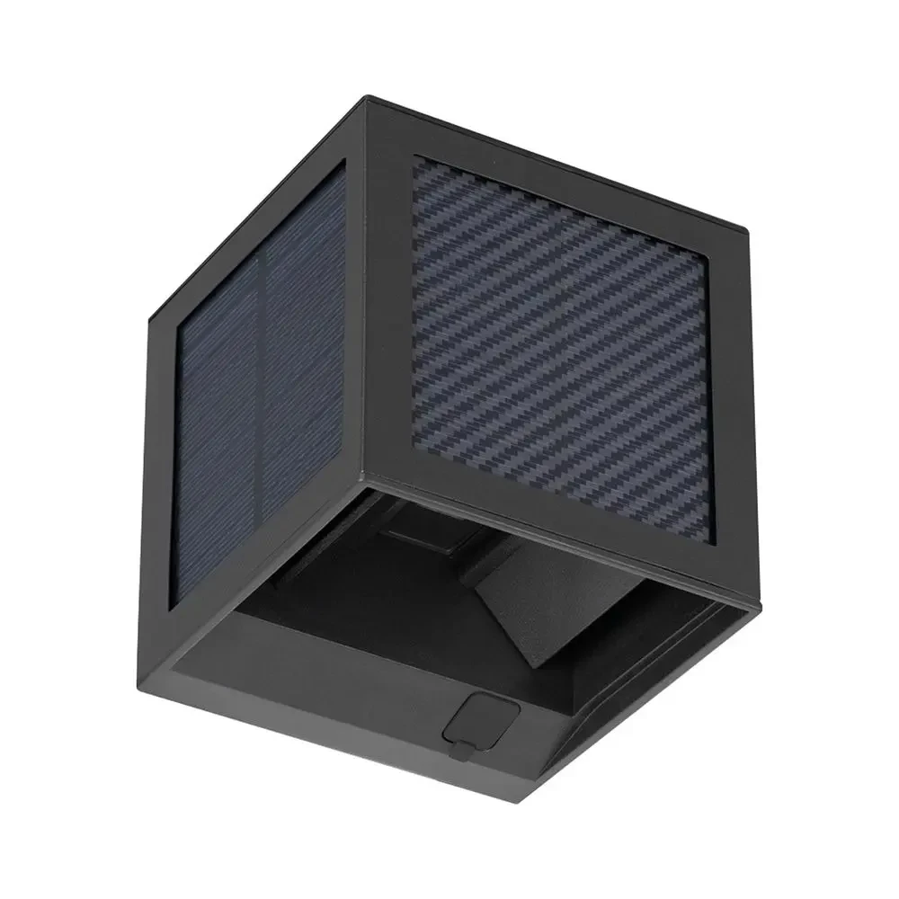 applique solare da esterno vtac 3 colori vt-408cct nera cct con sensore pir ip65 - dettaglio 3