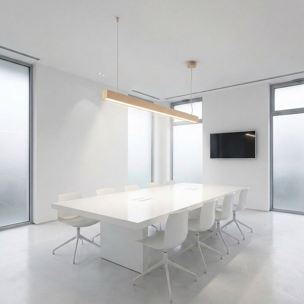 lampada led a sospensione grifi 3 colori lp040 32w cct 120 cm legno chiaro