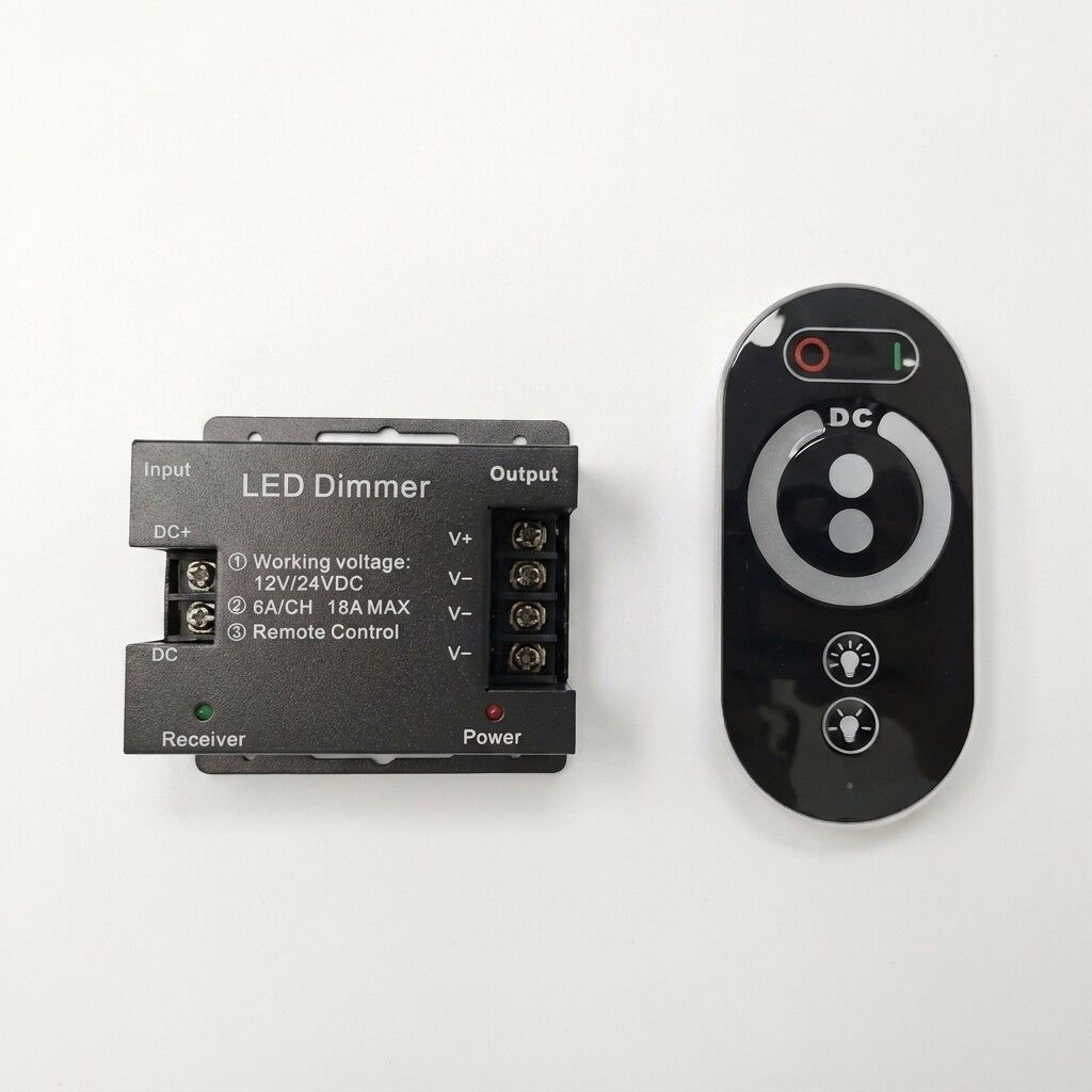 dimmer led universo ap-01 12/24 v dc con telecomando wireless