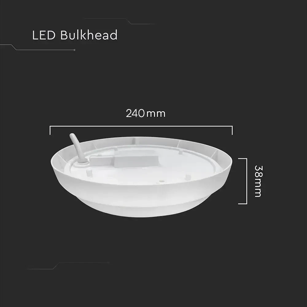 plafoniera led rotonda v-tac vt-80024 24w 6500k ip54 - dettaglio 3