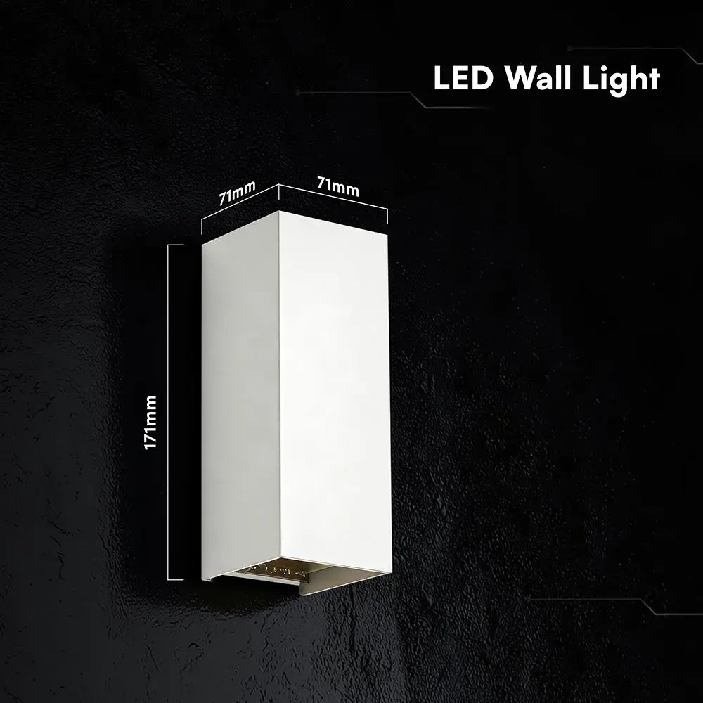 applique led da esterno vtac 3 colori vt-120112 10w bianca cct ip65 - dettaglio 2