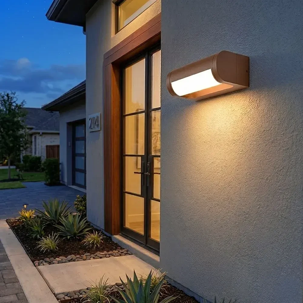 applique led da esterno v-tac vt-120012-c 10w corten 3000k ip65 - dettaglio 2