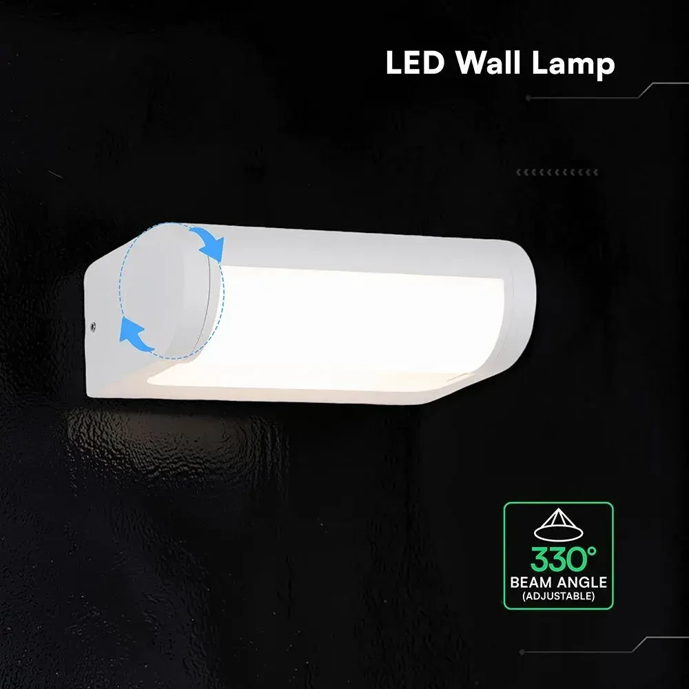 applique led da esterno v-tac vt-120012 10w 3000k ip65 bianca - dettaglio 2