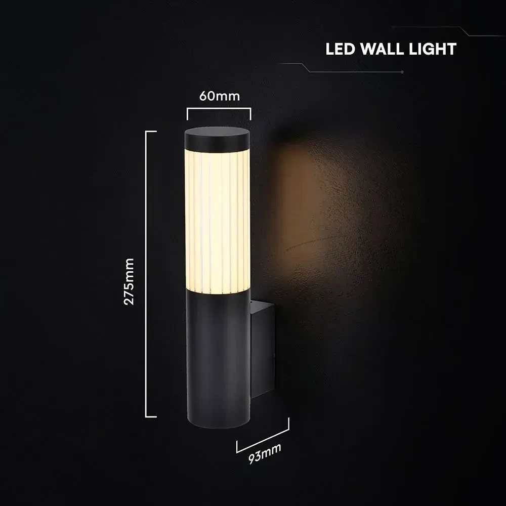 applique led da esterno v-tac vt-10179 6w 3000k ip44 nera - dettaglio 3