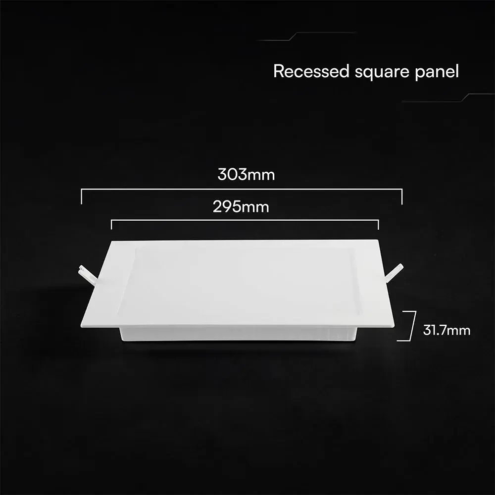 pannello led da incasso vtac 3 colori vt-61024cct 24w quadrato - dettaglio 3