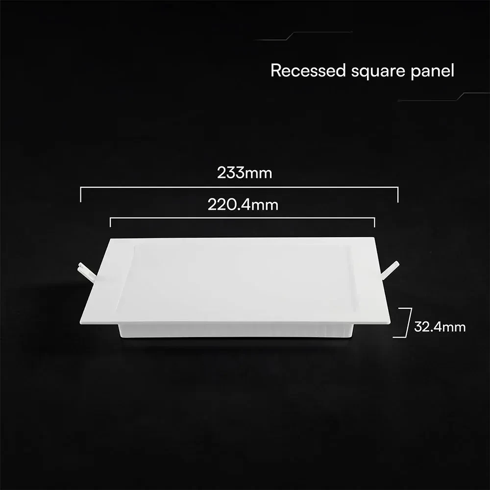pannello led da incasso quadrato vtac 3 colori vt-61018cct 18w 1980 lm - dettaglio 3