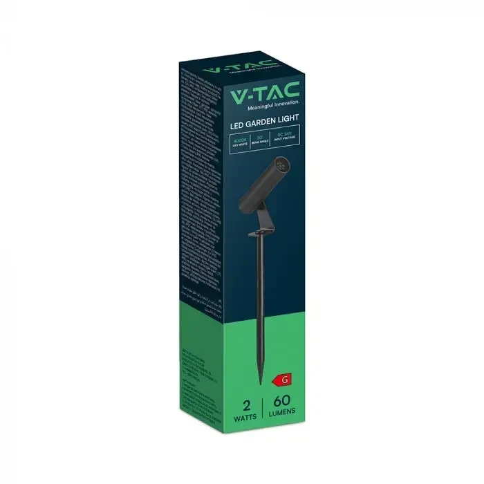 faretto led da giardino v-tac vt-10182-rd 2w 3000k con picchetto ip65 - dettaglio 2
