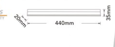 barra led universo 3 color diy-48v-3c 6w 48v cct 44 cm - dettaglio 2
