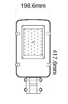 armatura stradale led v-tac vt-30st 30w 6400k ip65 - dettaglio 2