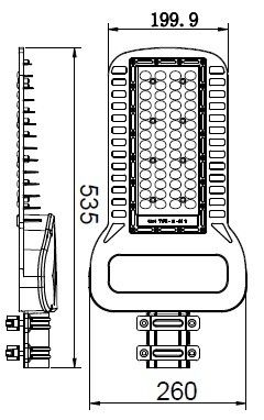 armatura stradale led v-tac vt-154st 150w 6400k 18000 lm - dettaglio 2