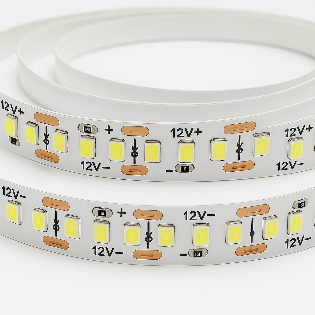 striscia led terafacatory smd 2835 12v 240 led/m 5 metri bianco freddo - dettaglio 2