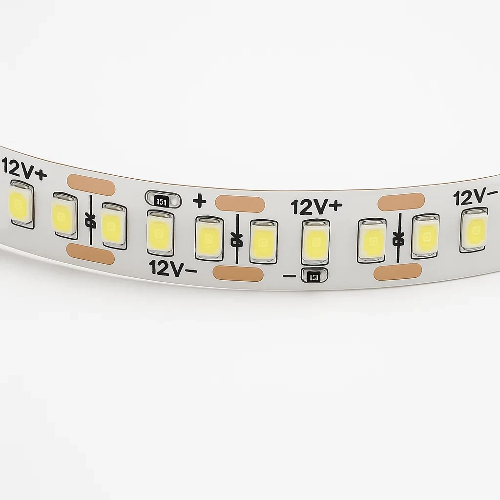 striscia led terafacatory smd 2835 12v 240 led/m 5 metri bianco freddo - dettaglio 3