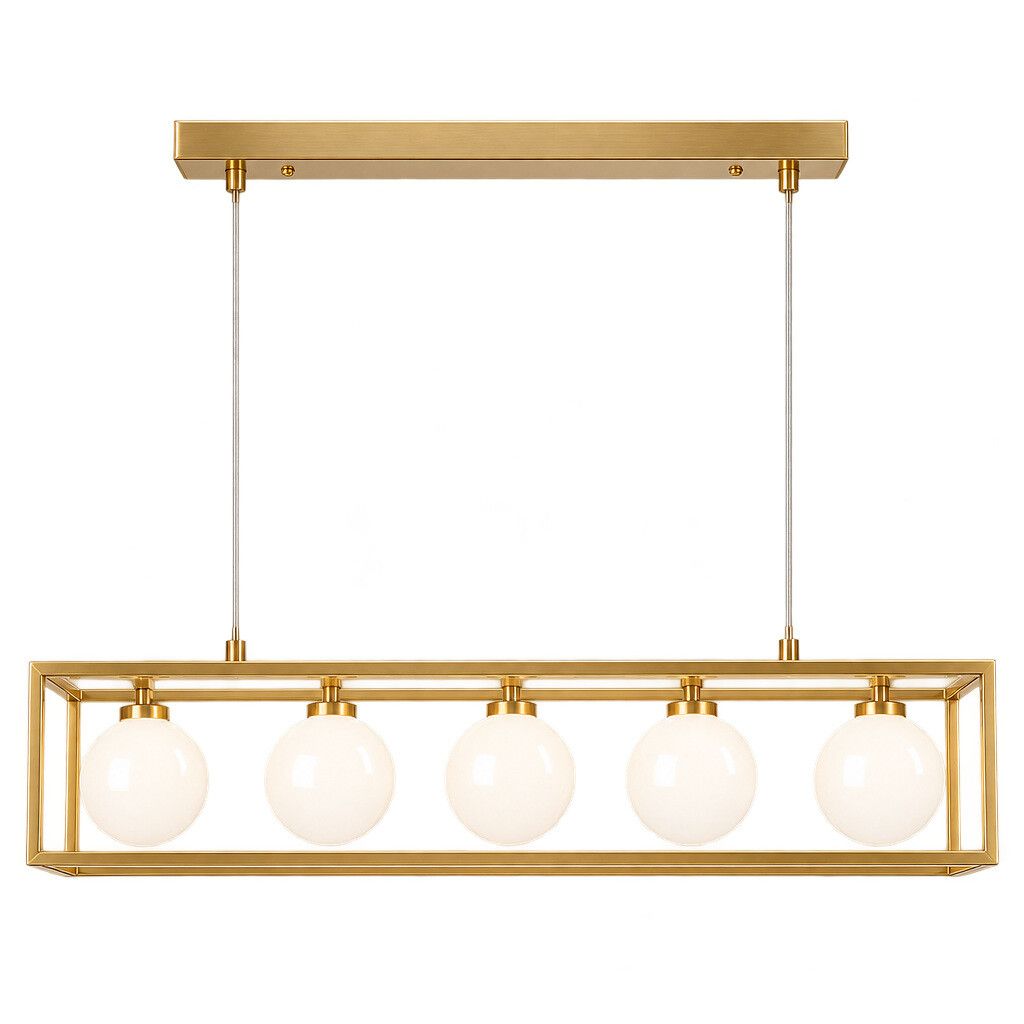 lampadario a sospensione universo nh-b89-c oro 5 luci g9 - dettaglio 2