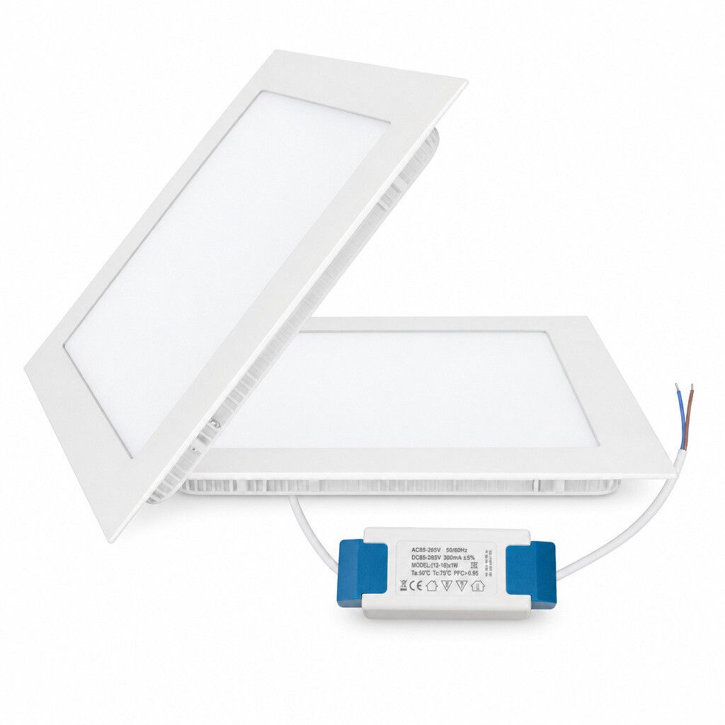 pannello led da incasso universo 3 color p-155a-q3c 12w quadrato cct