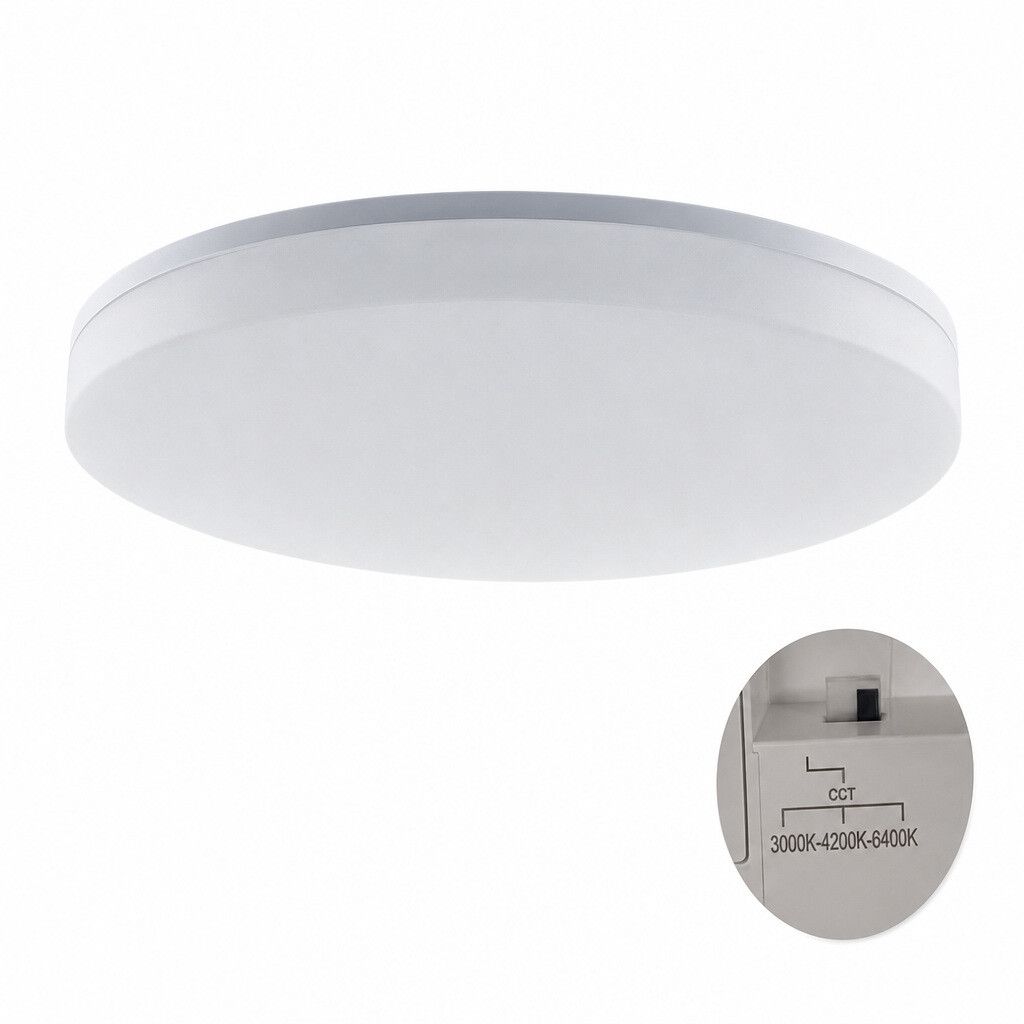 plafoniera led rotonda 50w pl78-50w-switch con selezione luce - dettaglio 3