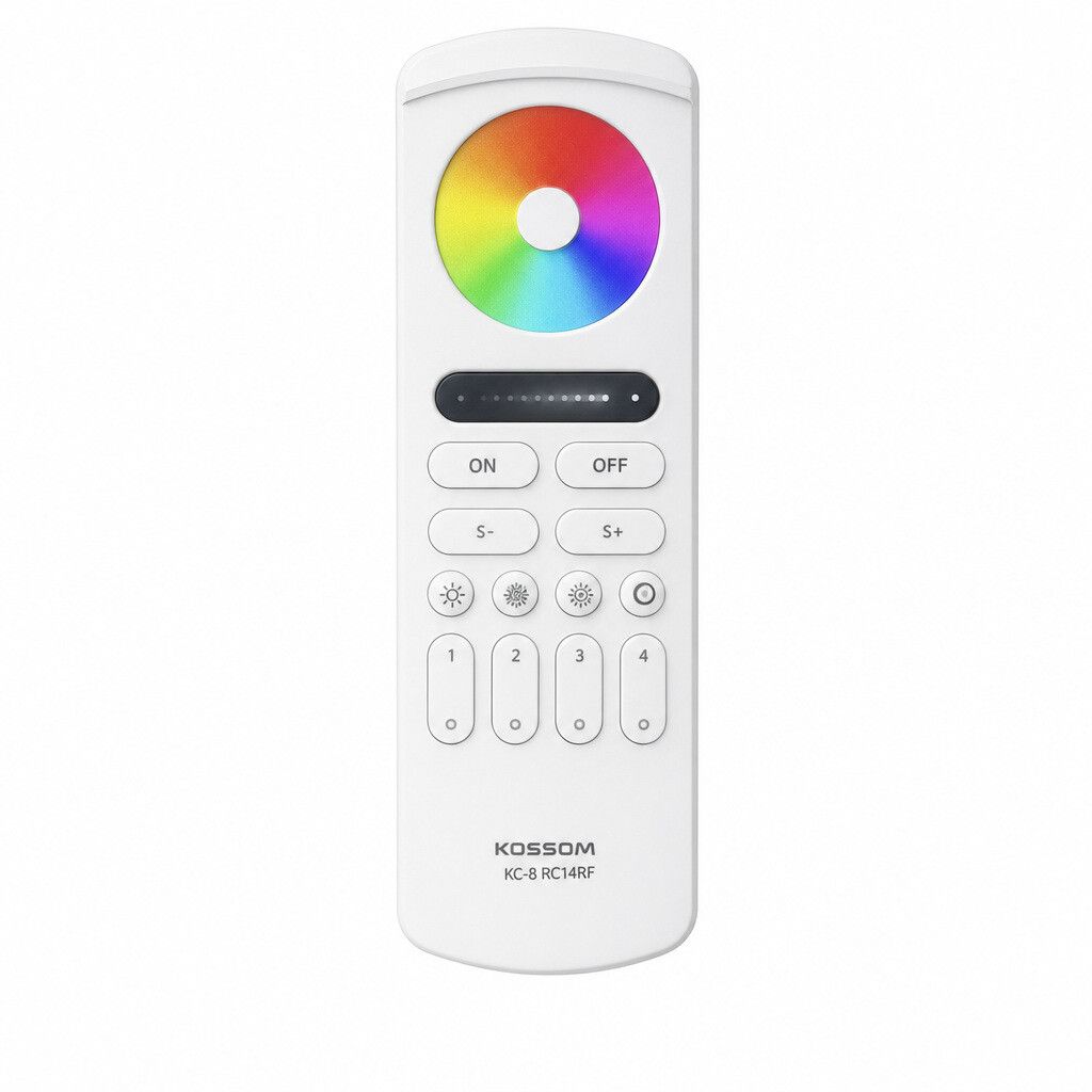 telecomando rf 2,4 ghz kossom kc-8 rc14rf 4 gruppi per strisce led