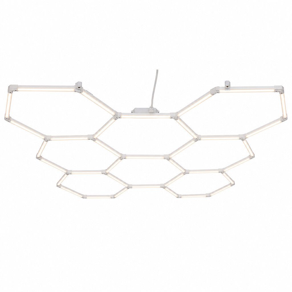 plafoniera led esagonale universo diy-8-3c 210w cct dimmerabile - dettaglio 2