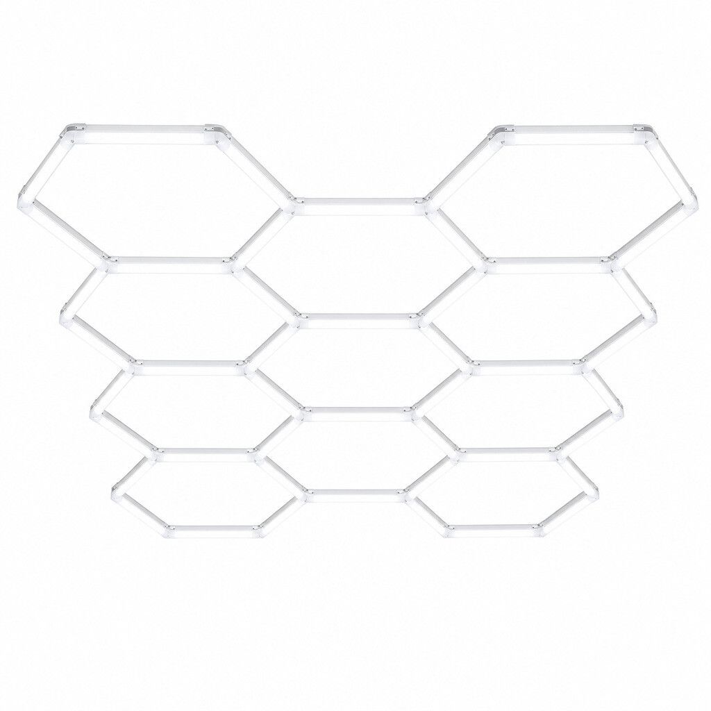 plafoniera led esagonale universo 3 color diy-14-3c 342w cct dimmerabile - dettaglio 2